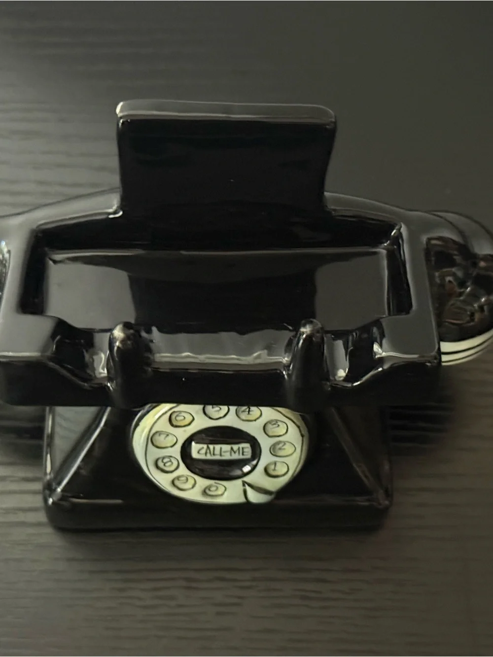 RARE! VTG Ceramic Rotary Telephone that Holds Pen & Note Pad or Business Cards